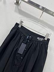 Okify Prada high-grade sun-proof fabric black long skirt S-XL  - 3