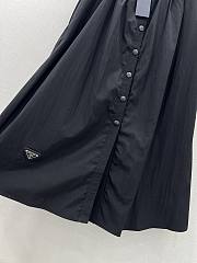 Okify Prada high-grade sun-proof fabric black long skirt S-XL  - 5