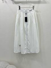 Okify Prada high-grade sun-proof fabric white long skirt S-XL  - 1