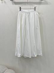 Okify Prada high-grade sun-proof fabric white long skirt S-XL  - 4