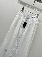 Okify Prada high-grade sun-proof fabric white long skirt S-XL  - 3