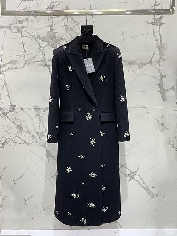 Okify YSL Flower Beaded Long Coat SML 