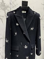 Okify YSL Flower Beaded Long Coat SML  - 5