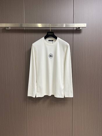 Okify Dolce & Gabbana White Long Sleeve T-shirt S-3XL