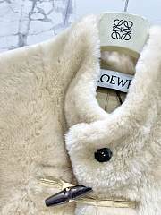 Okify Loewe White Lamb Wool Coat SML - 3