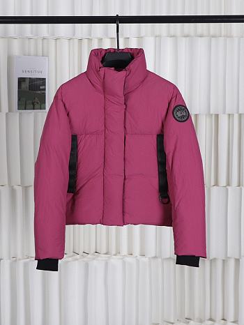 Okify Canada Goose Dark Pink Short Down Jacket XS-M