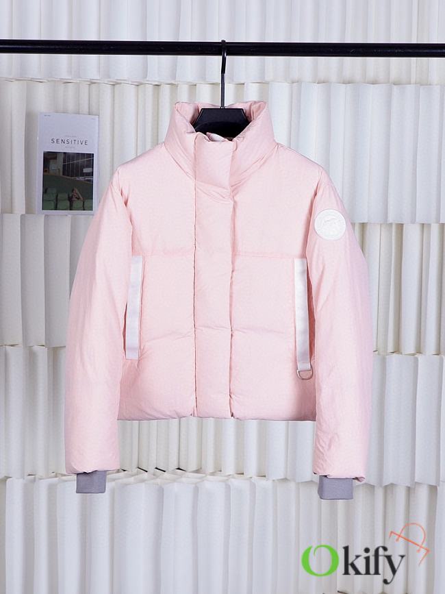 Okify Canada Goose Light Pink Short Down Jacket XS-M - 1