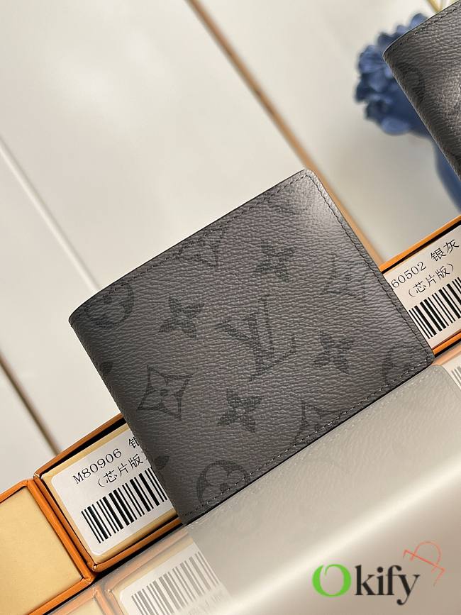 Okify Louis Vuitton Grey Gray Slender Wallet M80906 11 x 8.5 x 2 cm - 1