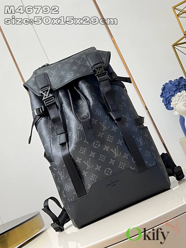 Okify Louis Vuitton Getaway Backpack With Monogram Eclipse M46792 50 x 15 x 29 cm - 1