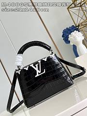 Okify Louis Vuitton Mini Capucines Bag With Black Crocodile And White Mother of Pearl M48865 21x14x8 cm  - 1