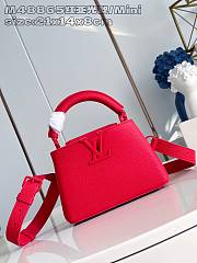 Okify Louis Vuitton Mini Capucines Bag In Full Of Red M11798 21x14x8 cm - 1