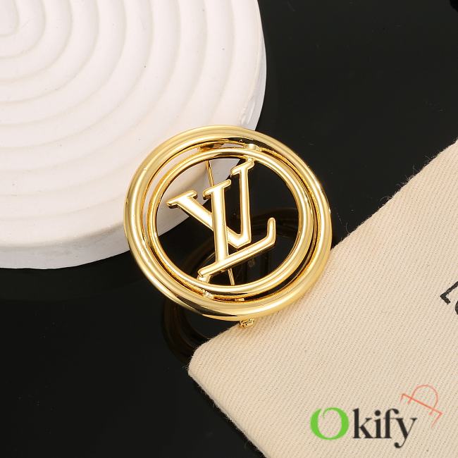 Okify Louis Vuitton Gold Brooch 19386 - 1