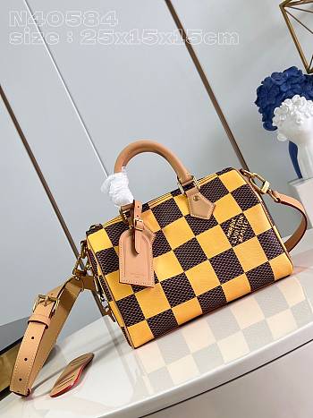 Okify Louis Vuitton Speedy 25 Bandoulière Damier Pop Bag in yellow N40584 25 x 15 x 15 cm