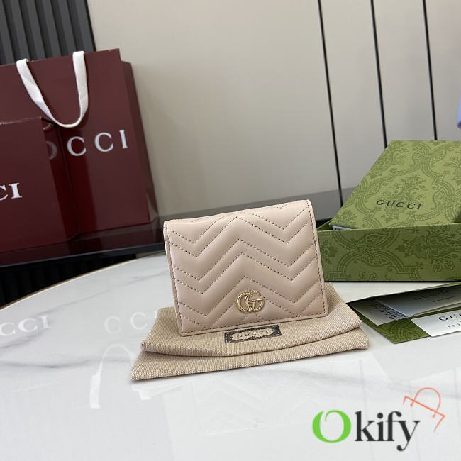 Okify Gucci Marmont Beige Wallet  - 1