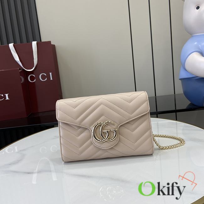 Okify Gucci Marmont Beige Mini Handbag 20x13x6cm  - 1