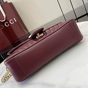 Okify Gucci Small Burgundy Marmont Handbag 26x13x6cm  - 5