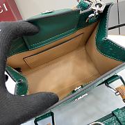 Okify Gucci Diana Bamboo Crocodile Mini Tote Bag In Green 20x16x10cm  - 5