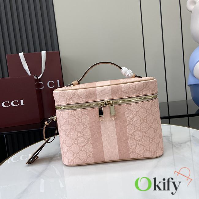 Okify Gucci Ophidia Medium Travel Bag In Pink 25x17.5x15cm  - 1