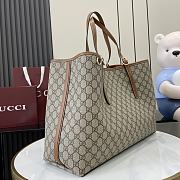 Okify Gucci Emblem Large Tote Bag in Brown Strap 45x30x16cm  - 3