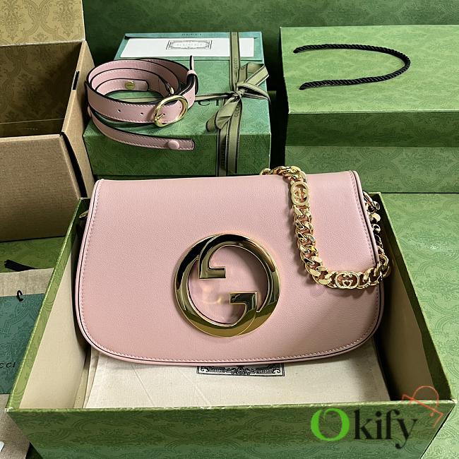 Okify Gucci Blondie Small Shoulder Bag In Light Pink 28x16x4cm - 1