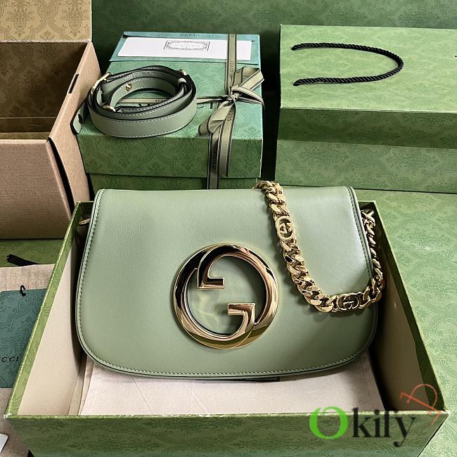 Okify Gucci Blondie Small Shoulder Bag In Light Green 28x16x4cm - 1