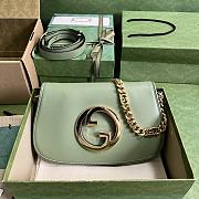 Okify Gucci Blondie Small Shoulder Bag In Light Green 28x16x4cm - 1