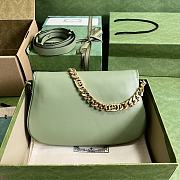 Okify Gucci Blondie Small Shoulder Bag In Light Green 28x16x4cm - 6