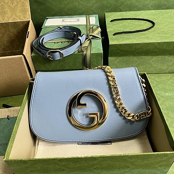 Okify Gucci Blondie Small Shoulder Bag In Light Blue 28x16x4cm