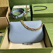 Okify Gucci Blondie Small Shoulder Bag In Light Blue 28x16x4cm - 6