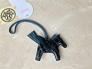 Okify Hermes Black Pony Rodeo pegase Bag Charm  - 1