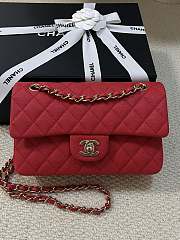 Okify Chanel Classic Flap Bag In Red 25cm - 1