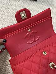 Okify Chanel Classic Flap Bag In Red 25cm - 3