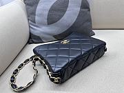 Okify Chanel Hobo Lambskin Handbag In Black 17x24x5cm  - 3