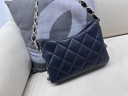 Okify Chanel Hobo Lambskin Handbag In Black 17x24x5cm  - 2