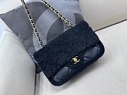 Okify Chanel Medium Shearling Lambskin Flap Bag In Black 16x23.5x7.5cm - 1