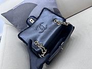 Okify Chanel Medium Shearling Lambskin Flap Bag In Black 16x23.5x7.5cm - 5