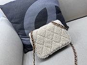 Okify Chanel Small Shearling Lambskin Flap Bag In Brown 12x18x6cm - 2