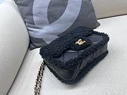 Okify Chanel Small Shearling Lambskin Flap Bag In Black 12x18x6cm - 4