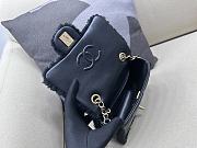 Okify Chanel Small Shearling Lambskin Flap Bag In Black 12x18x6cm - 3