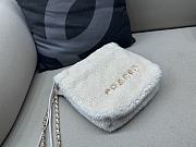 Okify Chanel 22 Mini Bag With Fleece & Gold Plated Metal In Creamy White 20x19x6cm  - 3