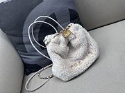 Okify Chanel 22 Mini Bag With Fleece & Gold Plated Metal In Creamy White 20x19x6cm  - 2