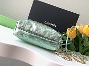 Okify Chanel 22 Mini Bag With Green Metallic Calfskin 19x20x6cm - 4