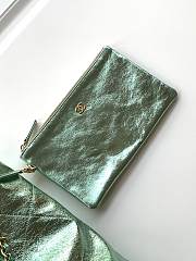 Okify Chanel 22 Large Bag With Green Metallic Calfskin 39x42x7cm - 2