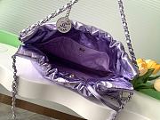 Okify Chanel 22 Large Bag With Purple Metallic Calfskin 39x42x7cm - 5