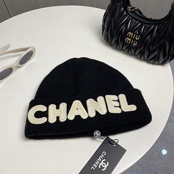 Okify Chanel Black Beanie Hat 19447