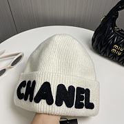 Okify Chanel White Beanie Hat 19448 - 2