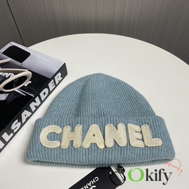 Okify Chanel Blue Beanie Hat 19449 - 1