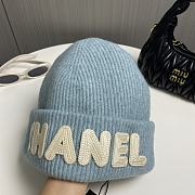 Okify Chanel Blue Beanie Hat 19449 - 2