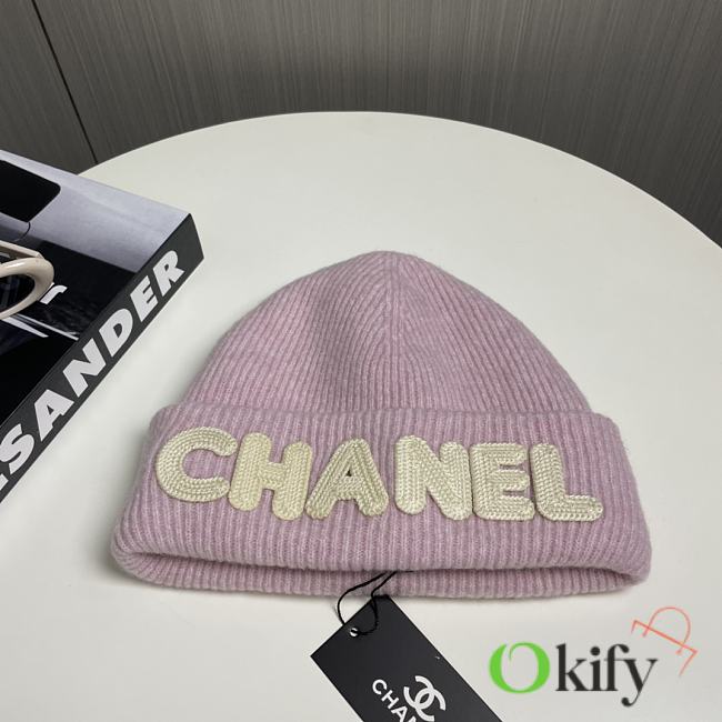 Okify Chanel Pink Beanie Hat 19450 - 1