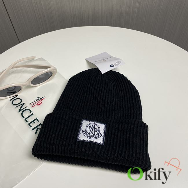 Okify Moncler Black Beanie Hat 19453 - 1